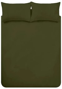 Khaki kétszemélyes-hosszabbított flanel ágyneműhuzat 230x220 cm Brushed – Catherine Lansfield