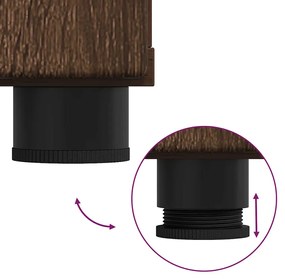 Széf fiókkal tárolóval barna tölgy 88.5 x 30.5 x 73 cm Faanyag