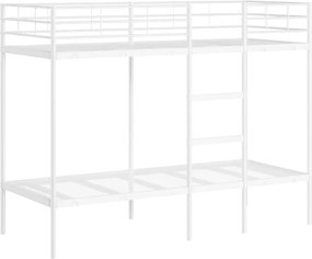 vidaXL fehér acél emeletes ágy matrac nélkül 75 x 190 cm