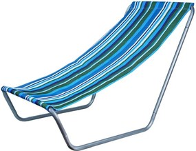 2 db összecsukható tengerparti napozóágy SAND, kék-fehér