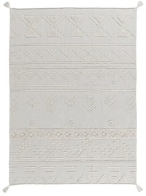 Fehér mosható kézi szövésű pamut szőnyeg 140x200 cm Tribu Natural – Lorena Canals