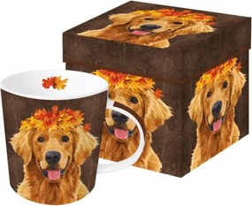 Vörös arany retriever koszorúban