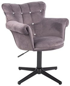 HR804CCROSS Grafit modern velúr szék fekete lábbal