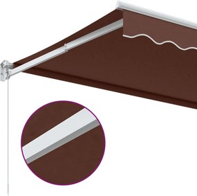 Barna kézzel kihúzható napellenző 350 x 250 cm