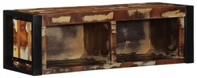 többszínű tömör újrahasznosított fa TV-szekrény 80x30x25 cm