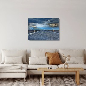 Kép egy viharról az úton (üvegen) (70x50 cm)