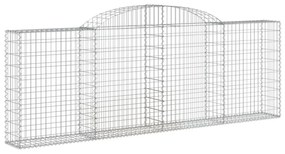 17 db íves horganyzott vas gabion kosár 300 x 30 x 100/120 cm