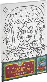 Karácsonyi Festive Cat számos kifestő szett A4