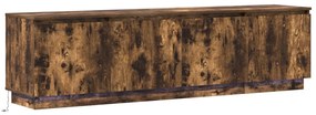 TV szekrény LED füstölt tölgy 180x38x49 cm szerelt fa