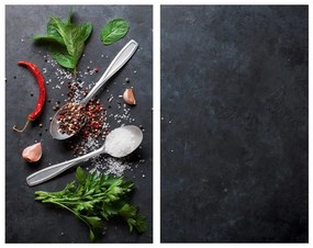 Edzett üveg tűzhely fedőlap szett 2 db-os 52x30 cm Basil – Allstar