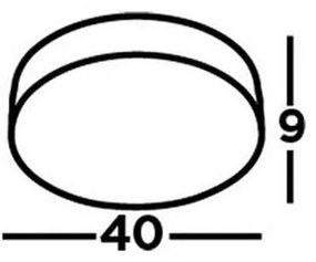 Searchlight 2714CC - LED Mennyezeti lámpa FLUSH LED/24W/230V átm. 40 cm króm