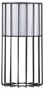 Fém virágcserép LOFT 42x20 cm fekete/fehér