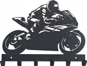 kulcstartó motorversenyző, moto, loft akasztó, fém akasztó