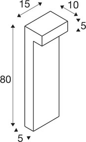 Kültéri Állólámpa Antracit L-LINE OUT 50 SLV 1003537