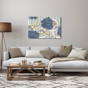 Kép - Rózsák és körök (90x60 cm)