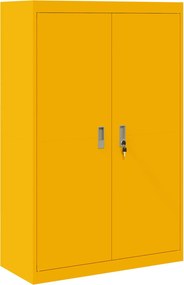 vidaXL Tárolószekrény Mustár sárga 90 x 40 x 140 cm Acél