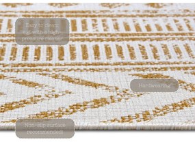 Okkersárga-fehér kültéri szőnyeg 80x150 cm Biri – NORTHRUGS