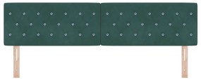 LED Fejtámla Kristály Gombos Tűzés Sötét Zöld 90 cm Bársonyos