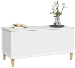 Fehér szerelt fa dohányzóasztal 90x44,5x45 cm
