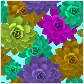 Poszterek 140x140 Színes virágok Virágok