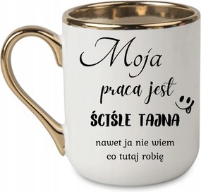 Elegáns bögre „a munkám szigorúan titkos, még én sem..." 330 Fehér