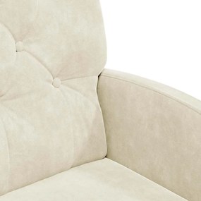 Kerekes Étkező Székek 2 pcs Krém 58 x 67 x 97 cm Bársony