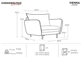 Vienna bézs fotel - Cosmopolitan Design