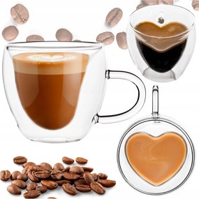 Thermo Pohár Füllel 220ml Kávé Latte Tea Csésze Valentin Nap