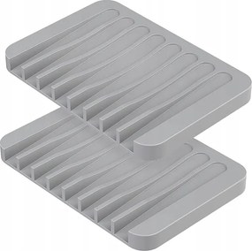 Mogadee Szilikon szappantartó lefolyóval – 2 db, csúszásgátló szürke