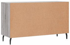 szürke sonoma színű szerelt fa tálalószekrény 100 x 36 x 60 cm