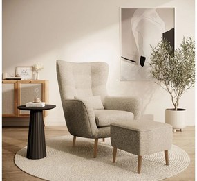 Fotel lábtartóval Veneza VZ2  (bézs + bükk). 1099387