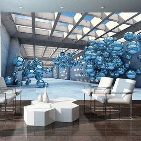 Fotótapéta - 3D kék modernizmus (152,5x104 cm)