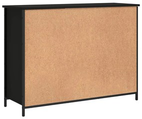 fekete szerelt fa tálalószekrény 100 x 35 x 75 cm