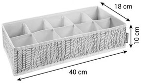 Tescoma FANCY HOME zokni- és fehérneműszervező, 40x 18 x 10 cm, krém, S