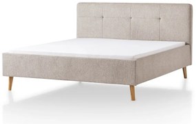 Szürkésbarna kárpitozott franciaágy 180x200 cm Smart – Meise Möbel