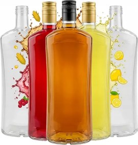 5x Palack Diva 1000ml Üveg Pálinka Tinktúra Esküvői Vodka 1L 5DB