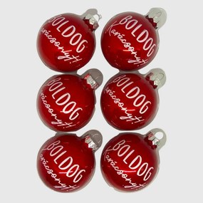 Boldog karácsonyt! kézzel festett üveg karácsonyi gömb szett 6*7cm