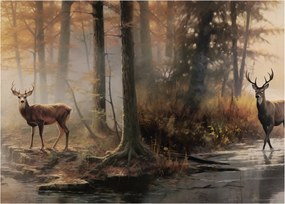 Kép - Vintage vadvilág festmény (70x50 cm)