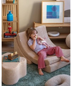 Világosbarna kordbársony gyerek puff Cloud – Wigiwama