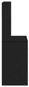 vidaXL fekete szerelt fa íróasztal polcokkal 100x45x140 cm