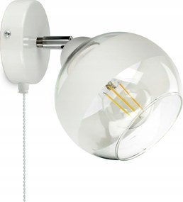 Fali lámpa Fehér üveg gömb fehér KGW1 Led E27