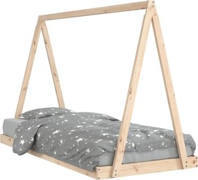 vidaXL tömör fenyőfa gyerekágykeret 90 x 200 cm