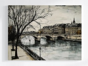 Poszter VĂĄros PĂĄrizs FolyĂł Hidak ĂpĂtĂ©szet KilĂĄtĂĄs 80x60