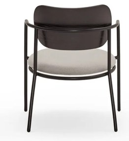 Fekete-szürke fotel kőrisfa dekorral Eclipse - Teulat