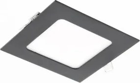 Led süllyesztett lámpatest négyzet 13W semleges Matis Plus fekete 17cm IP20 Gtv