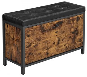 Előszoba pad cipőtárolóval - Vasagle Loft - 80 cm
