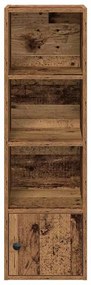 antik fa színű szerelt fa könyvespolc 31x24x102 cm