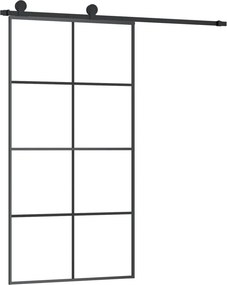 vidaXL ESG üveg-alumínium tolóajtó fémszerelvény-szettel 102,5x205 cm