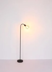 Globo 15351S Állólámpa fém fekete matt, fémhálós fekete matt, lábkapcsoló a kábelben, flexo, HxSzxM: 370x220x1750mm, kábelhossz 1800mm, nem tartozék: 1x E27 40W 230V