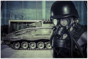 Poszterek 120x80 Az ember gázmaszkkal